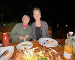 At our favorite watering hole - Thirsty Giraffe